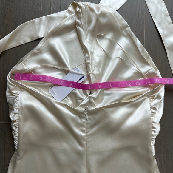 Reformation VERIA White Ivory Silk Halter Gown Dress Wedding Gown 2 - with tags - Picture 16 of 16